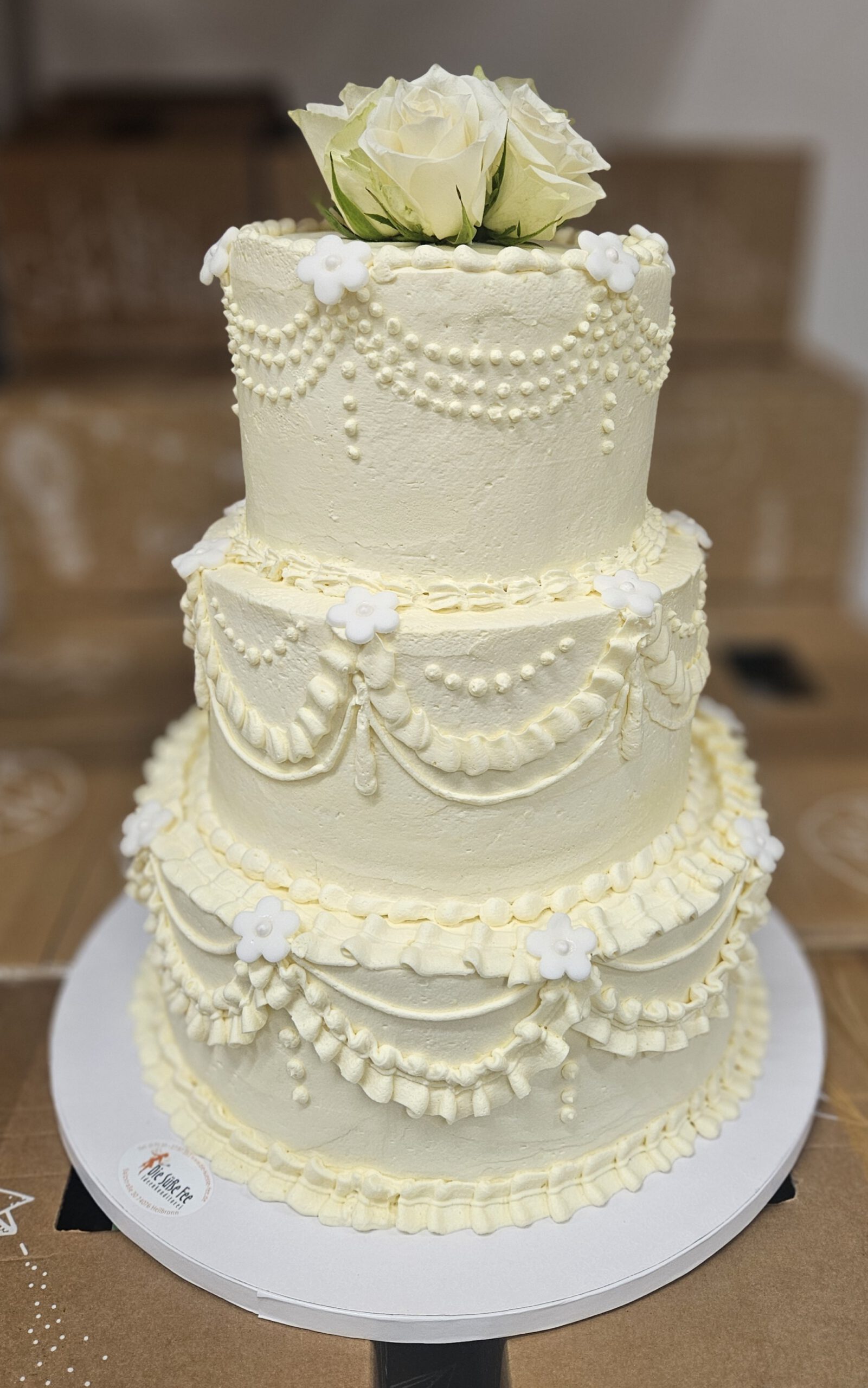 creme weiße Torte